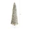 10ft. Pre-Lit Slim Flocked Montreal Fir Artificial Christmas Tree, White LED Lights